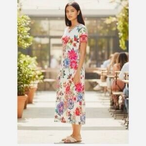 NWT JOHNNY WAS THE JANIE FAVORITE CAP SLEEVE DRESS -KALLIE